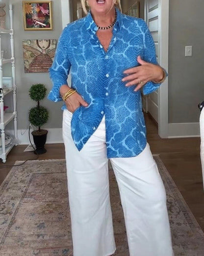 Robe boutonnée texturée