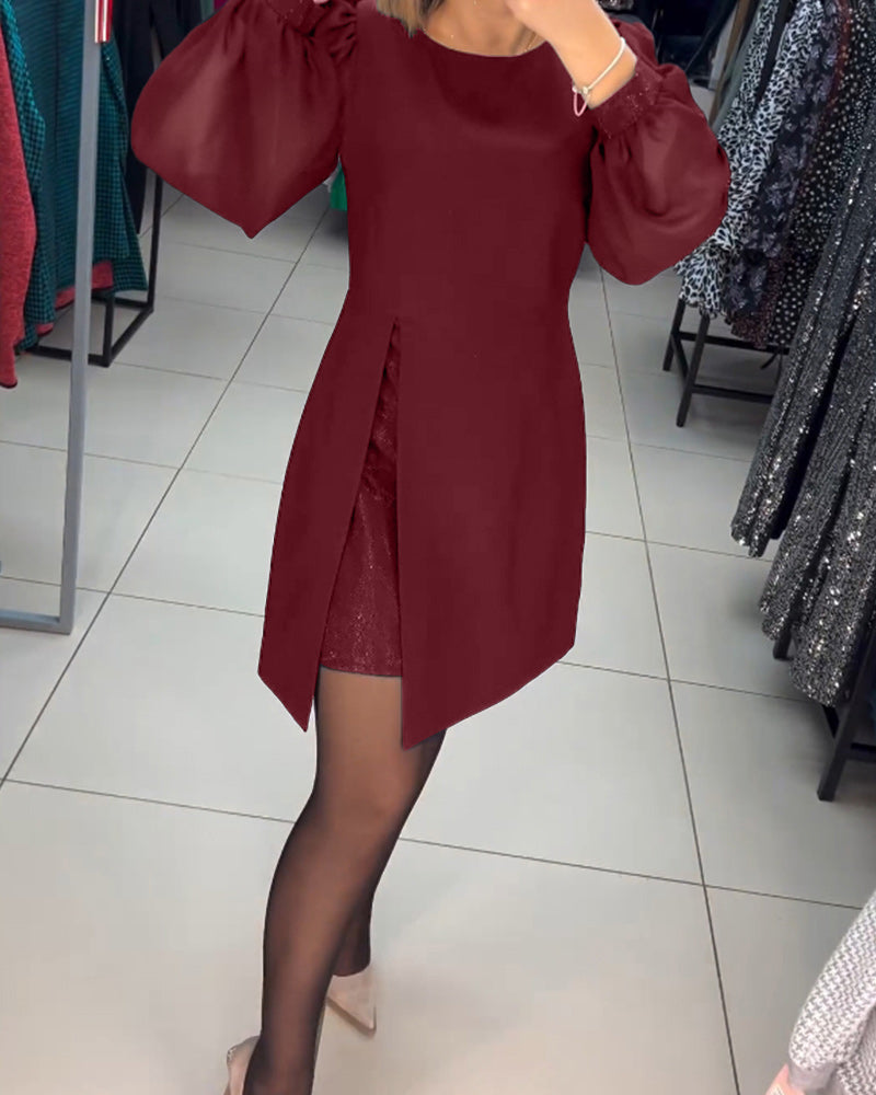 Robe élégante unie pour femme