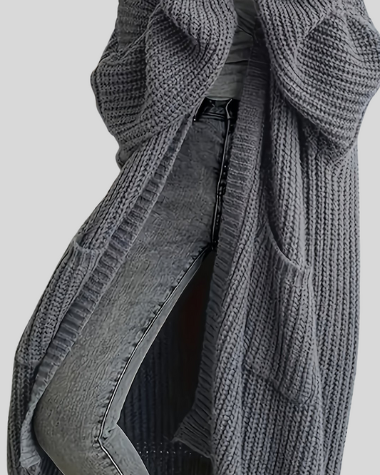 Eleganter Damen Cardigan Lang - IdealeKleiden