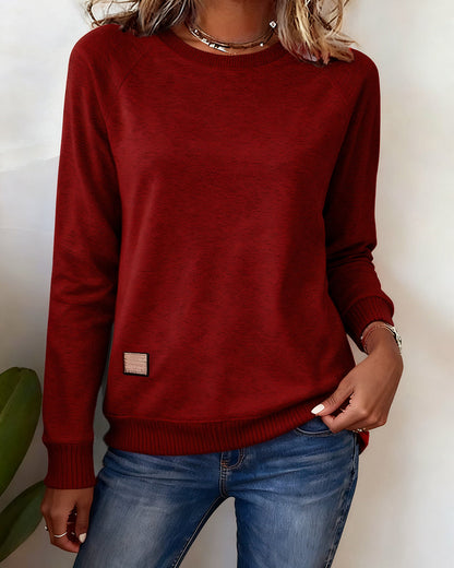 Sweatshirt col rond décontracté confortable