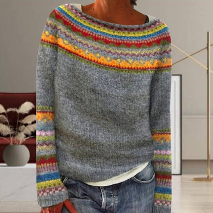 Pull en maille stylé Motif géométrique
