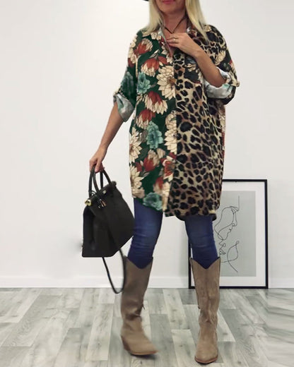 Chemise stylée imprimé léopard Tendance