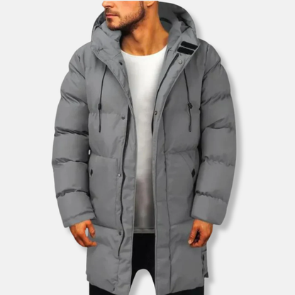 Robe d'hiver chaude | Doudoune à capuche longueur genoux