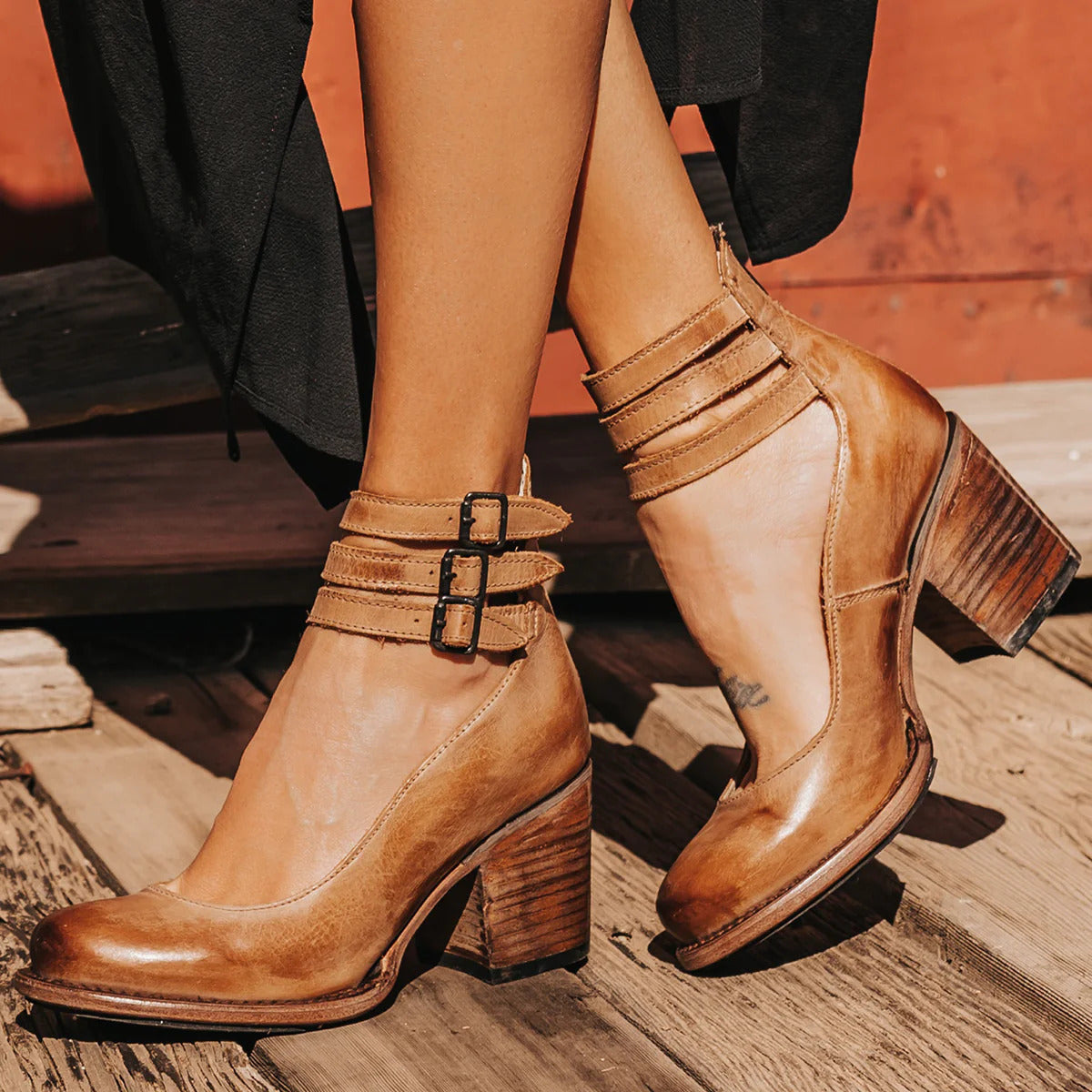 Élégantes bottes en cuir pour femme
