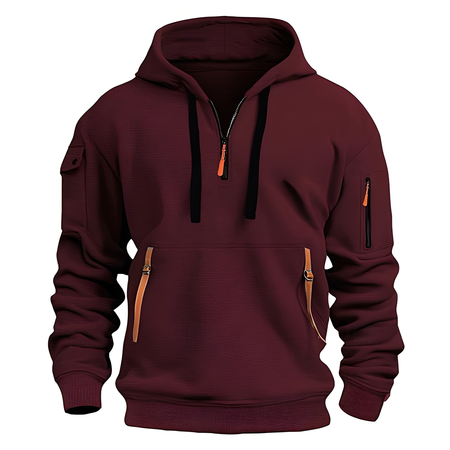 Sweat à capuche zippé confortable pour hommes
