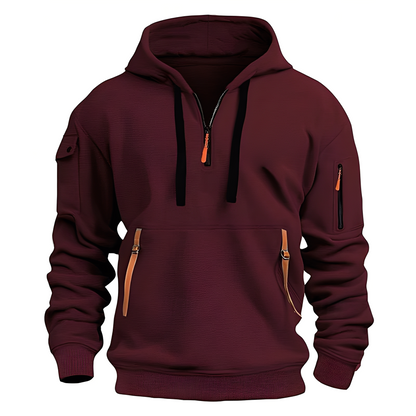 Sweat à capuche zippé confortable pour hommes