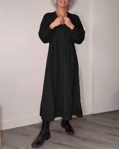 Robe de soirée élégante Col en V Manches longues