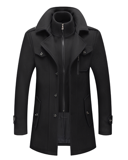 Blouson d'hiver homme double col tendance