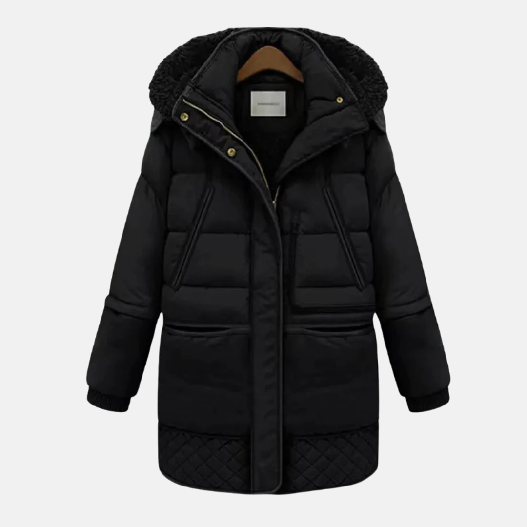 Manteau d'hiver doublé Capuche oversize Poches