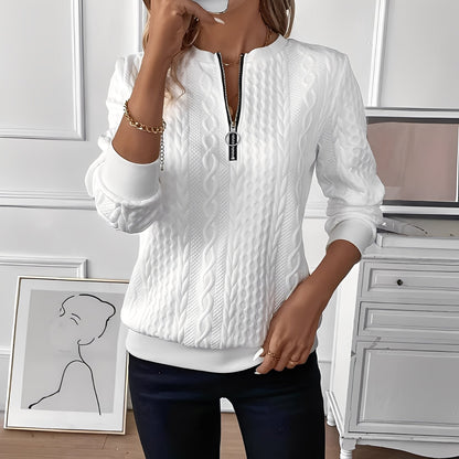 Haut court pour femme en maille zippé Tendance