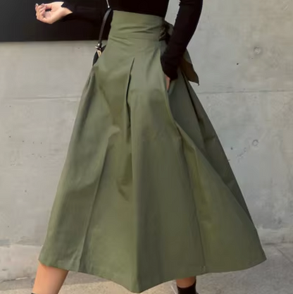Élégante jupe longue femme avec nœud