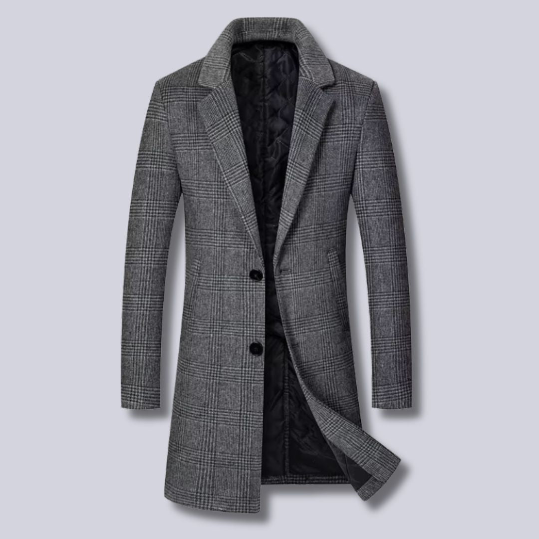 Trench-coat à carreaux élégant pour femme