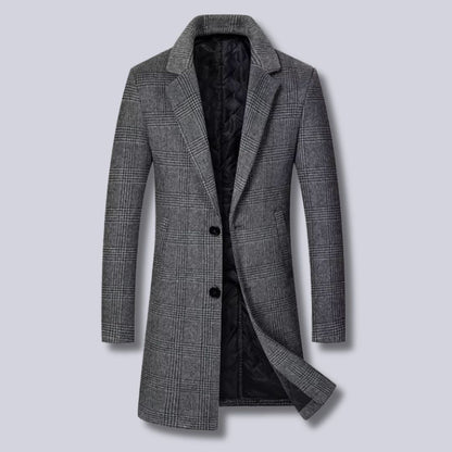 Trench-coat à carreaux élégant pour femme