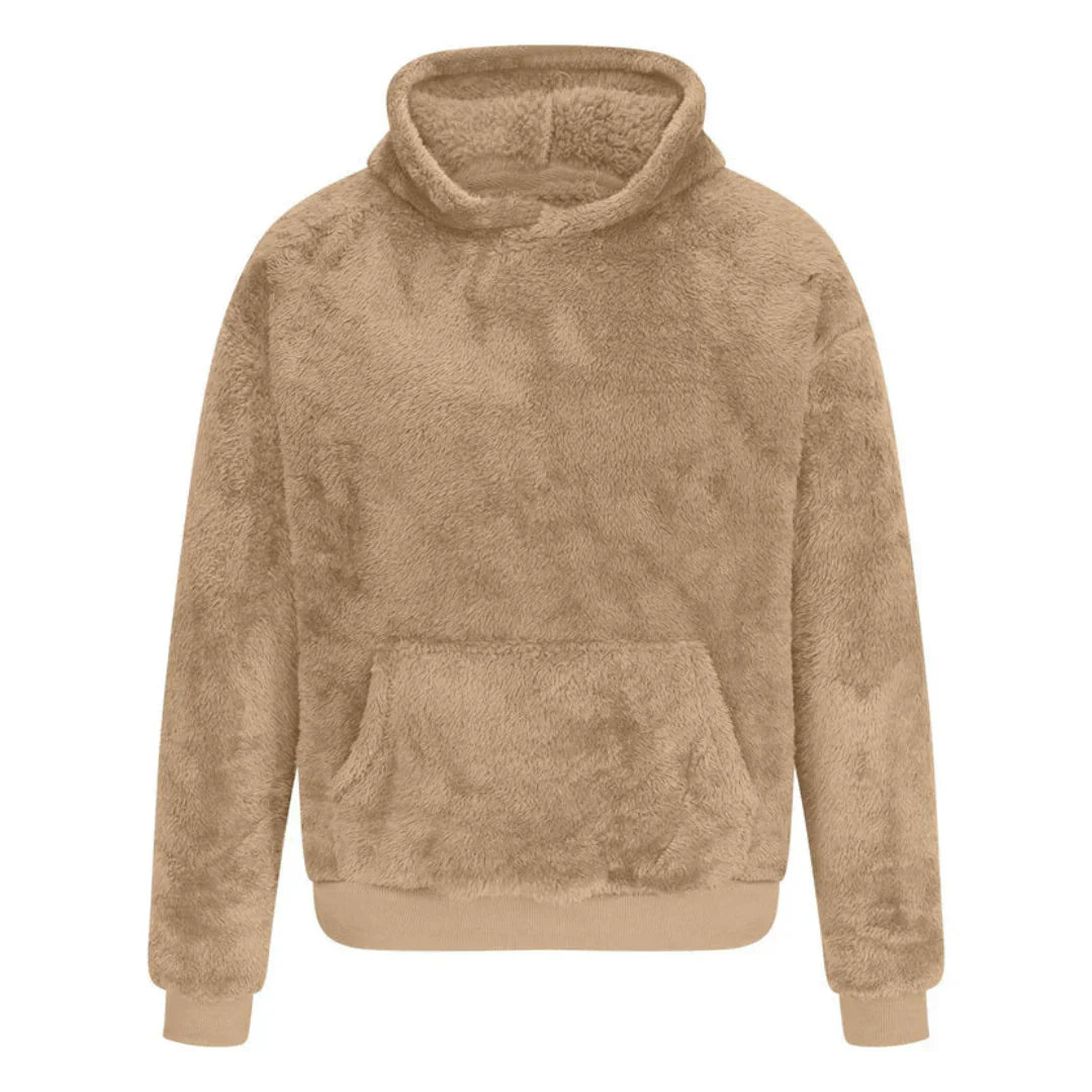 Pull en molleton doux à capuche