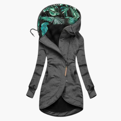 Sweat à capuche Femme Motif Feuille Tropicale