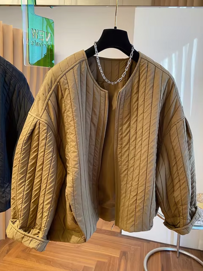 Warmes Steppjacke Mit Reißverschluss Frauen - IdealeKleiden