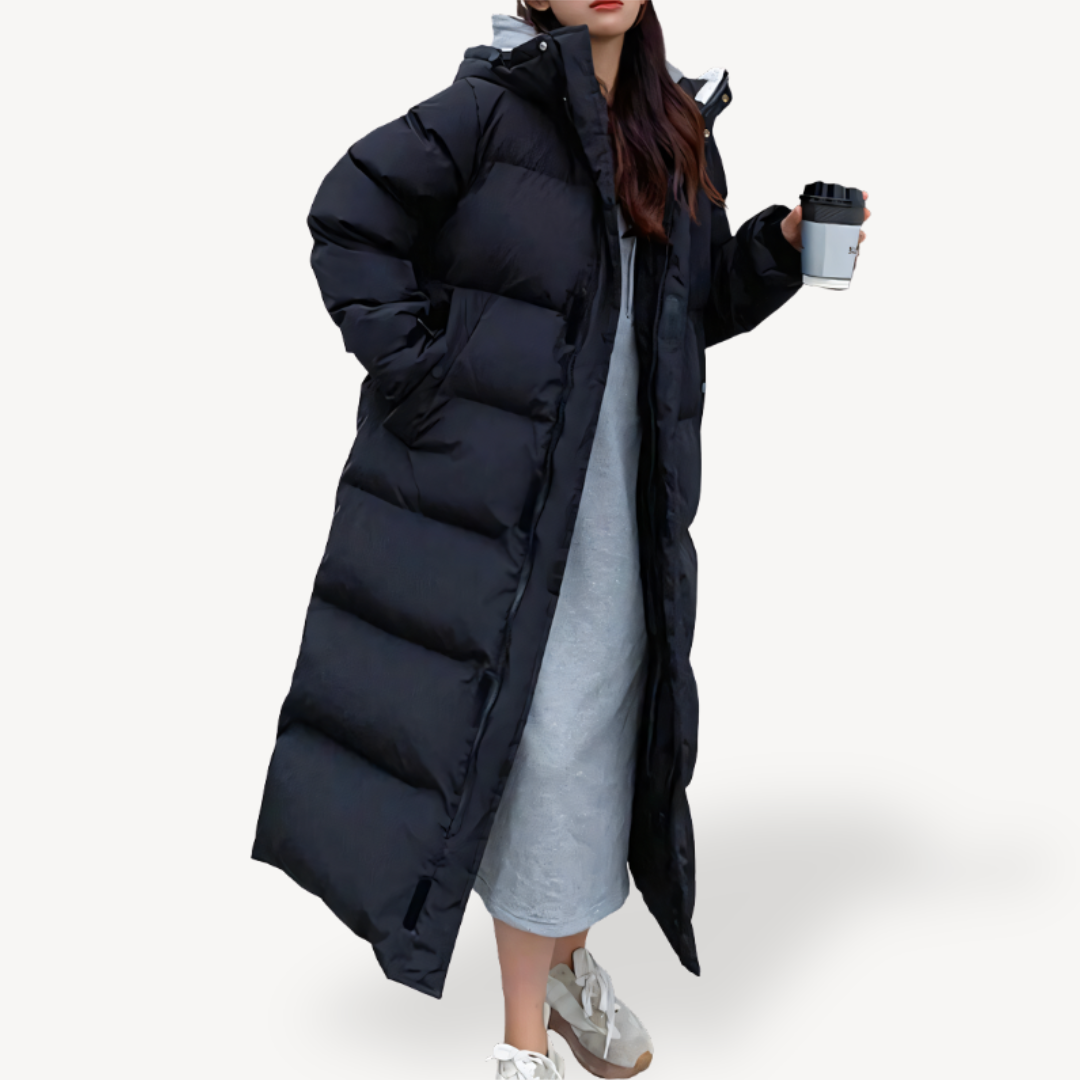 Doudoune longue surdimensionnée chaude pour femme