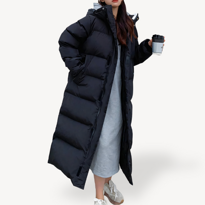 Doudoune longue surdimensionnée chaude pour femme