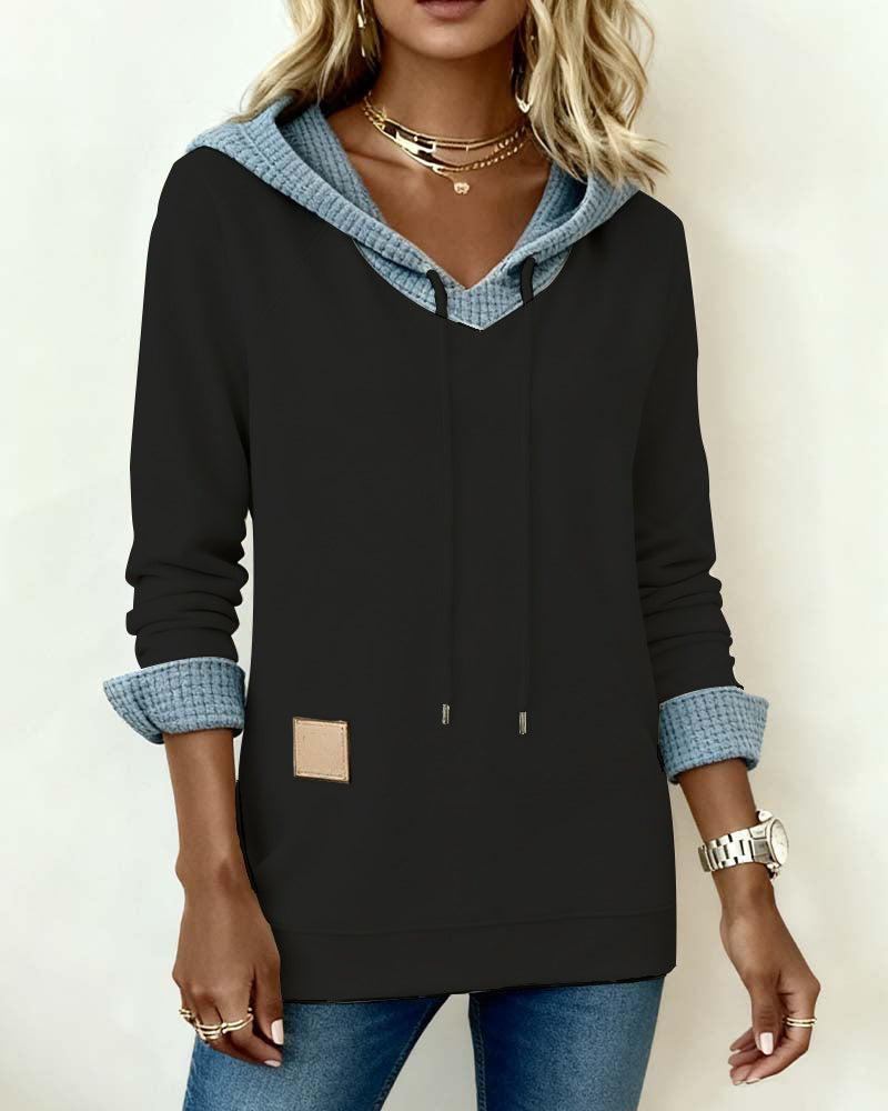 Sweat-shirt douillet Capuche Motif gaufré