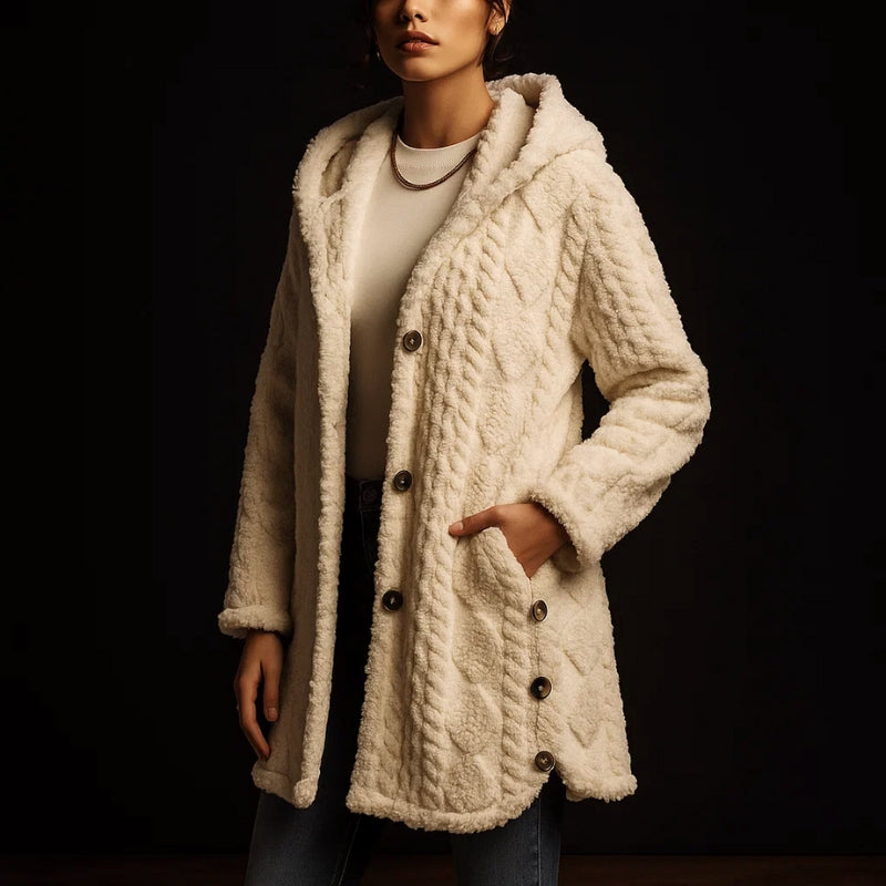 Manteau en peluche doux pour femme Nova Style
