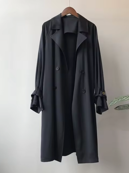 Trench-coat long imperméable femme élégant