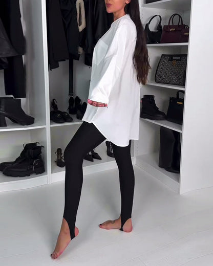 Elegante Leggings Mit Knöchelriemen - IdealeKleiden