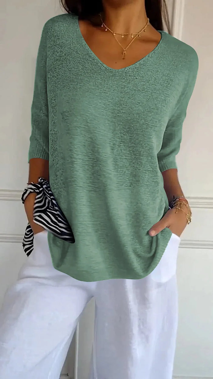 Débardeur Femme Tricot Col V Confortable Élégant