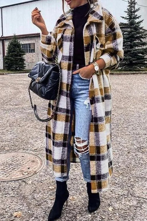 Long manteau d'hiver femme chaud et élégant