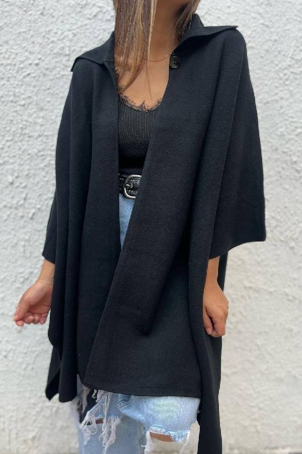 Gilet décontracté avec boutons et capuche