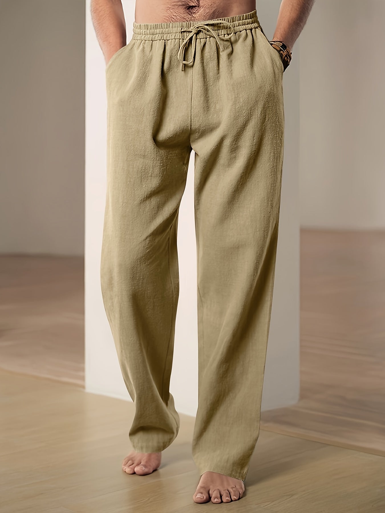 Pantalon confortable pour homme, décontracté avec cordon de serrage