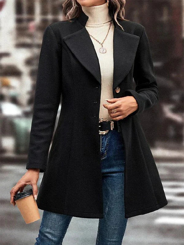 Wollmantel Damen Elegant Lang - IdealeKleiden