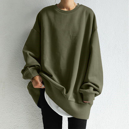 Pull col rond confortable pour femme