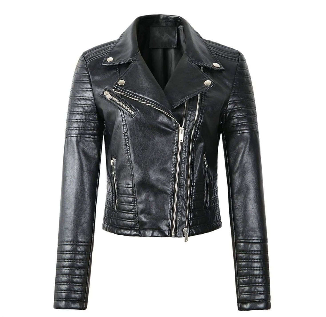 Veste en cuir femme élégante classique