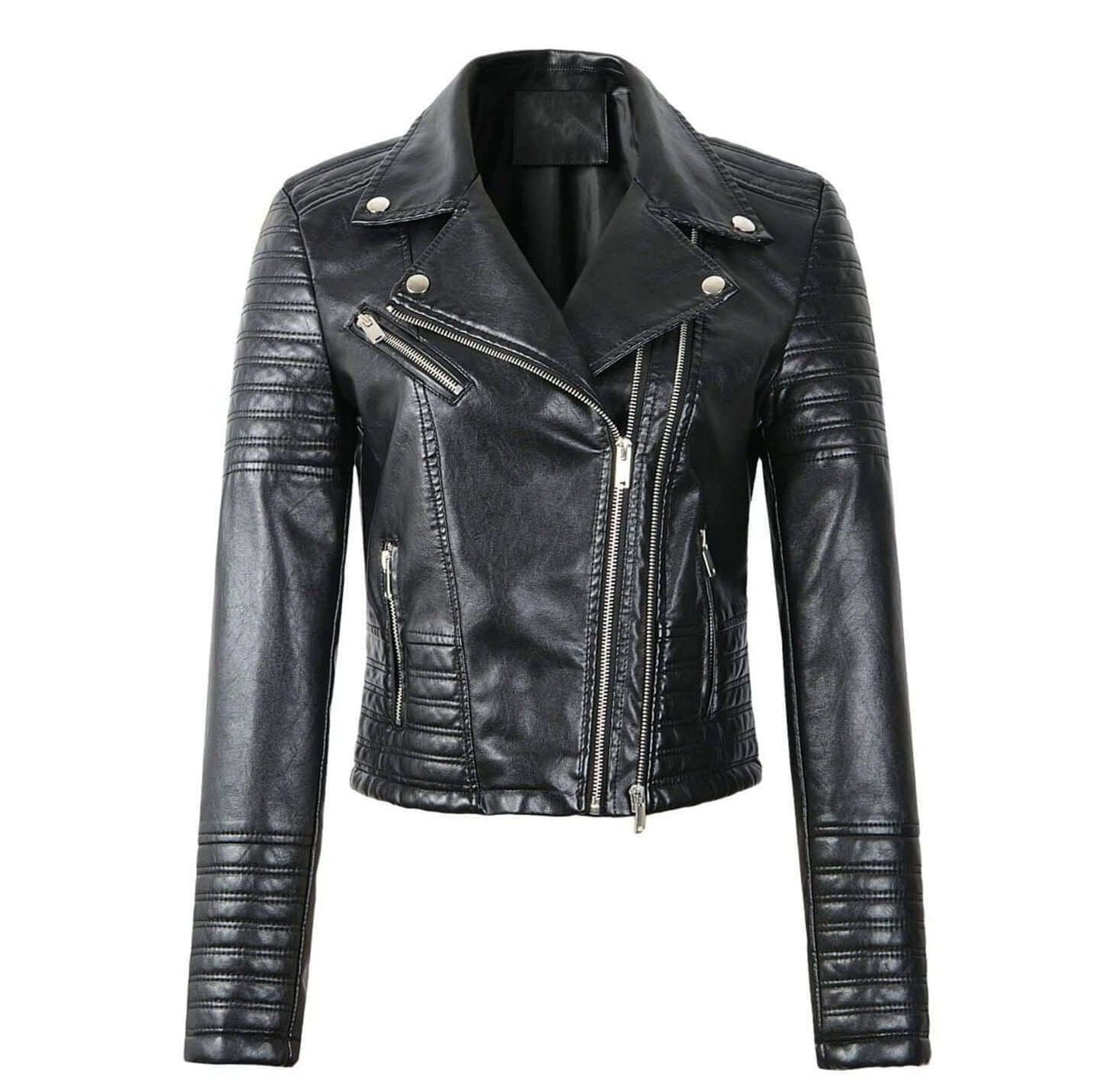 Veste en cuir femme élégante classique