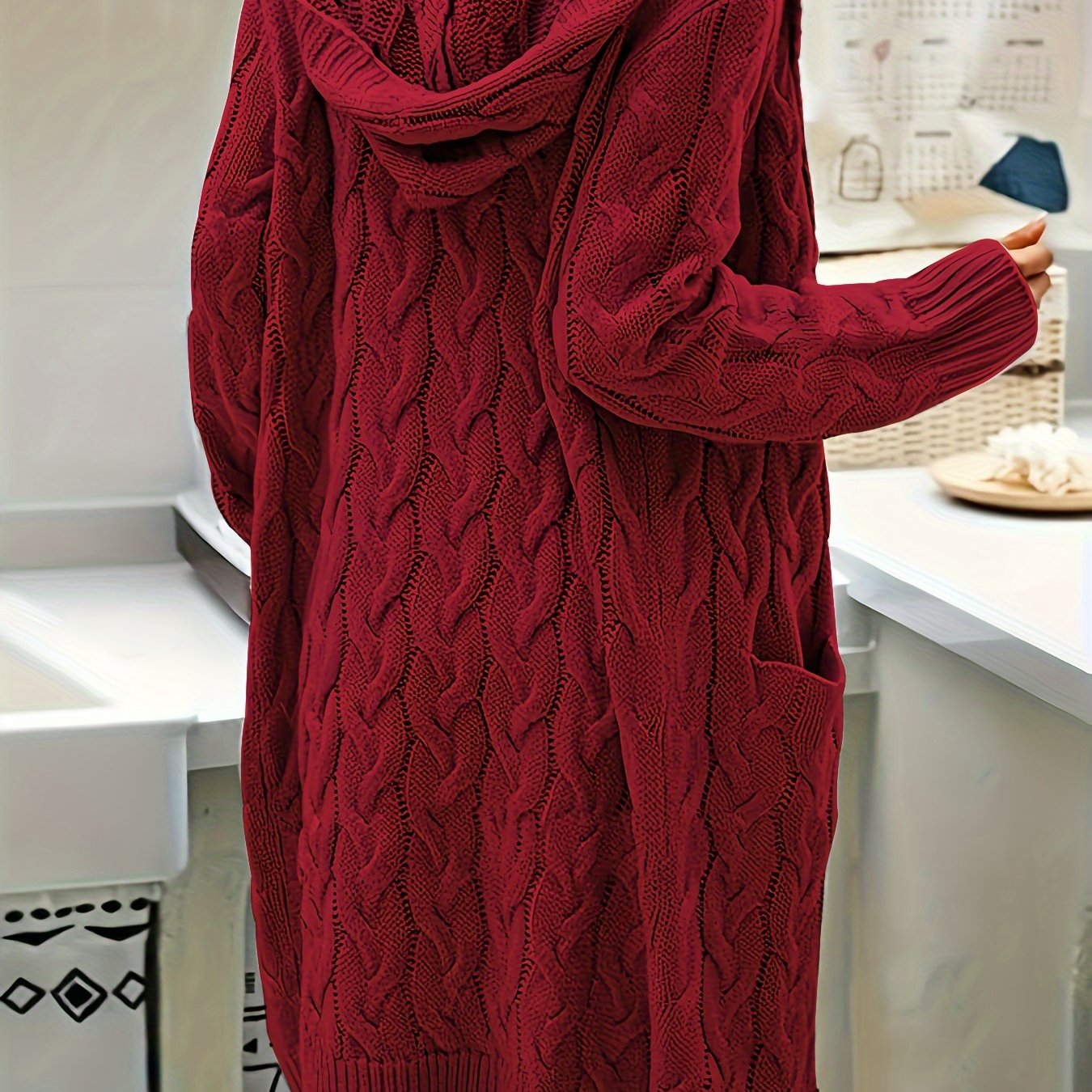 Veste à capuche femme longue élégante