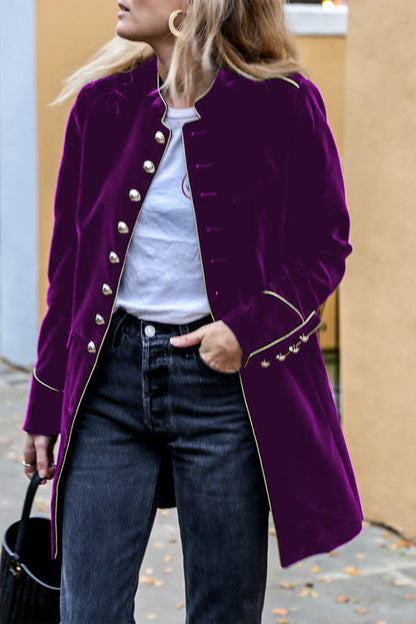 Veste femme élégante velours patchwork moderne