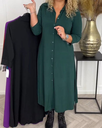 Robe chemise élégante boutonnée