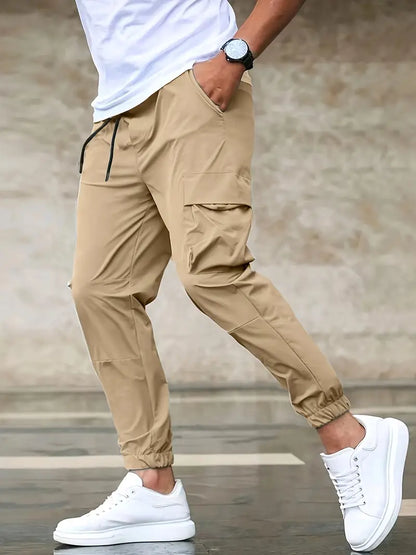 Pantalon cargo homme moderne cordon de serrage