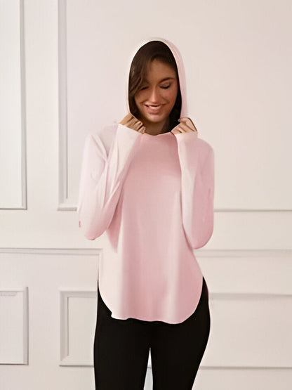 Haut de protection solaire léger à capuche pour femme