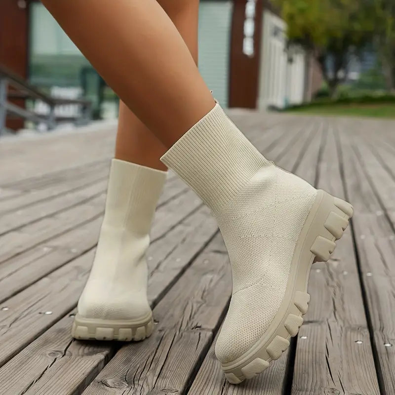 Bottes d'hiver compensées pour femme