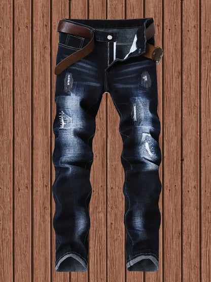 Jean skinny Décontracté Détruit Effet usé