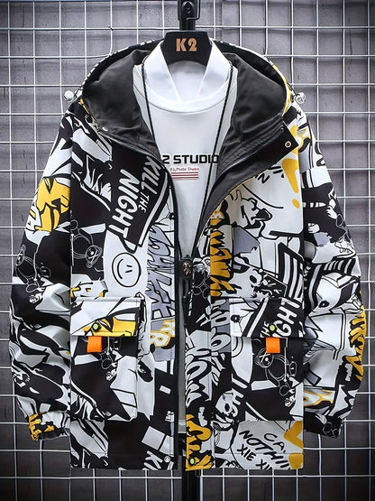 Coupe-vent stylé graffiti homme tendance