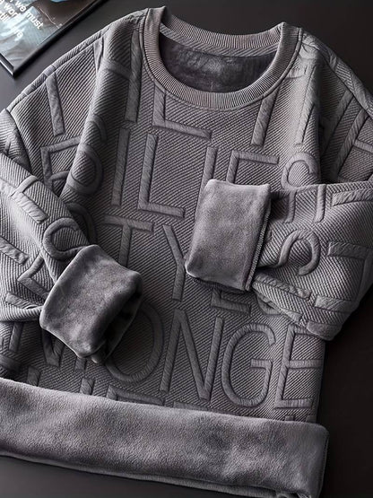 Pull ras du cou épais pour homme