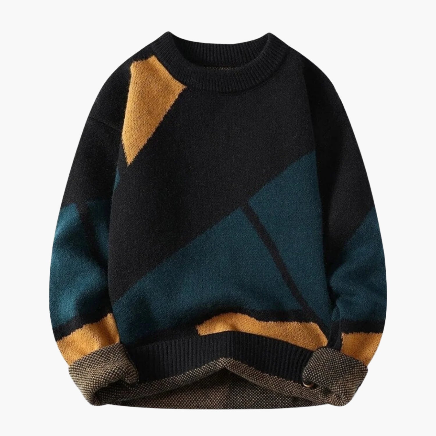 Lässiger Strickpullover Modern Druck Alltag - IdealeKleiden