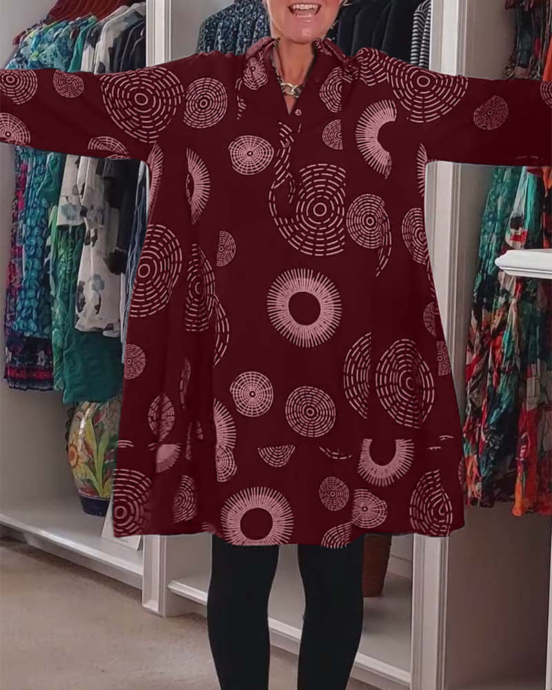 Robe élégante Motifs géométriques Femme