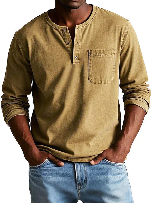 T-shirt homme manches longues style décontracté