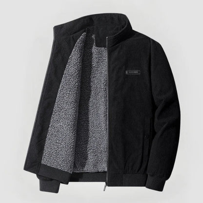 Veste homme en velours côtelé, doublure polaire chaude