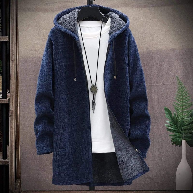 Veste d'hiver chaude avec capuche et fermeture éclair