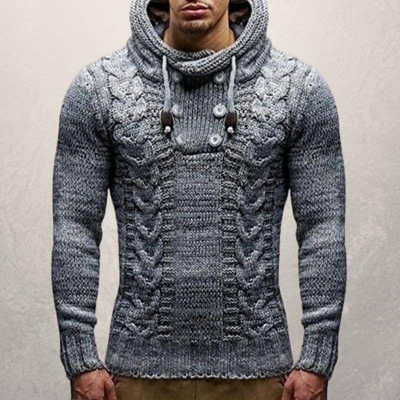 Pull en laine Capuche Coupe ajustée Moderne