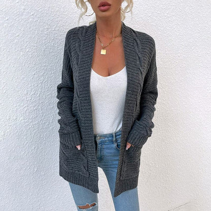 Cardigan douillet pour femmes avec poches